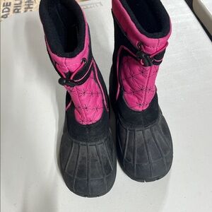 Kids Pink and Black Winter Boots